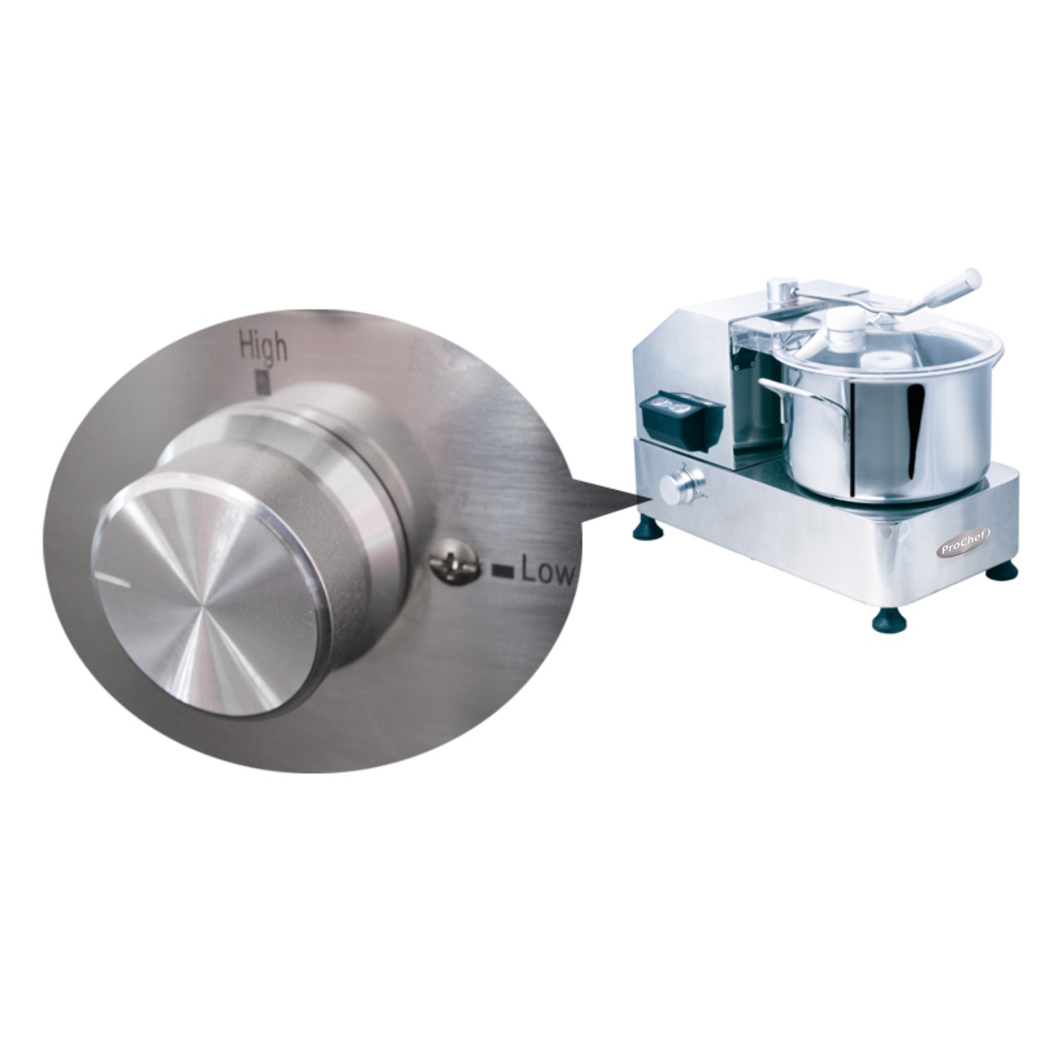 PROCESADOR PROCHEF HR-6 6 L ACERO INOXIDABLE 1800 WATTS ALIMENTOS - 7