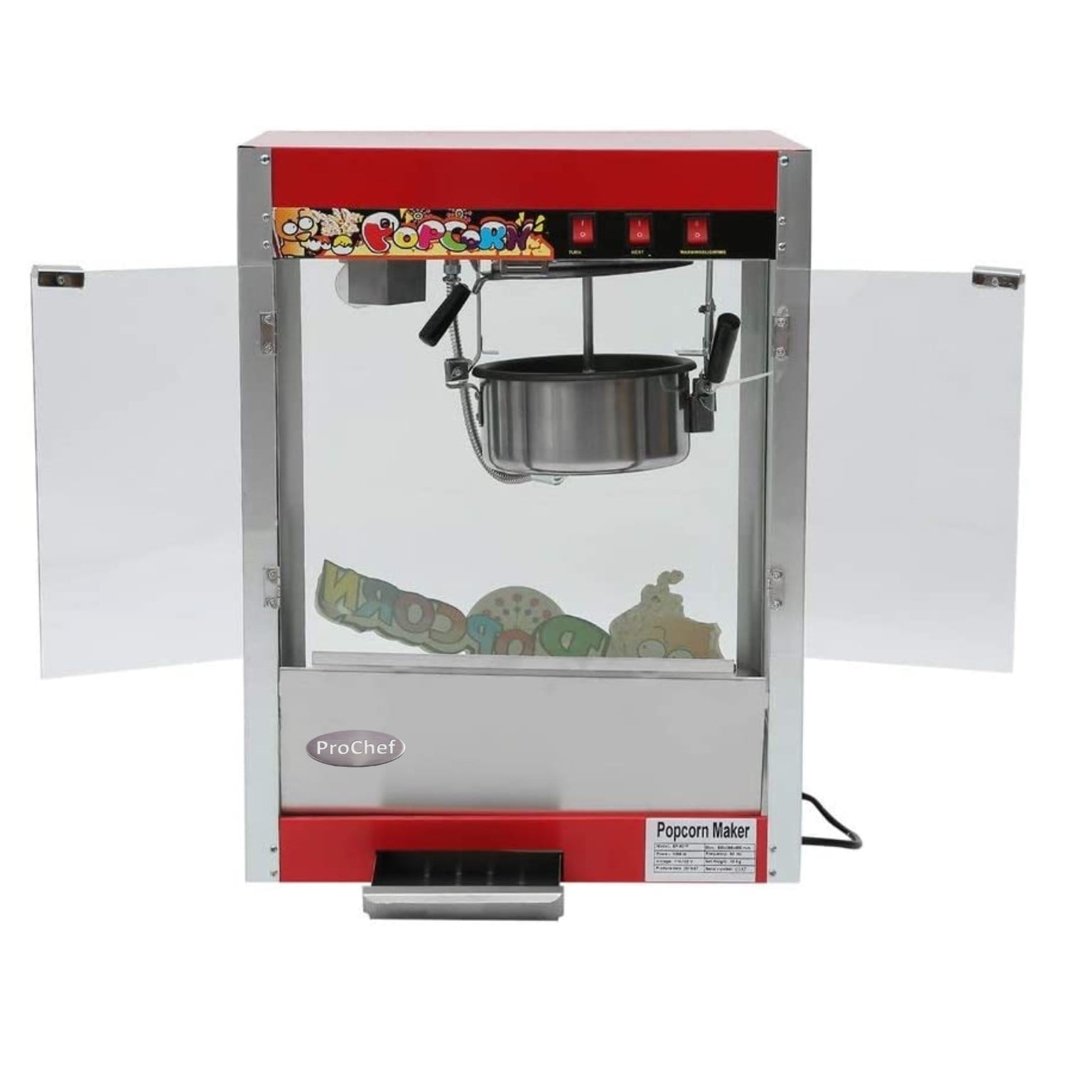 MAQUINA CABRITAS PROCHEF 801 1400 WATTS O POP CORN - 3