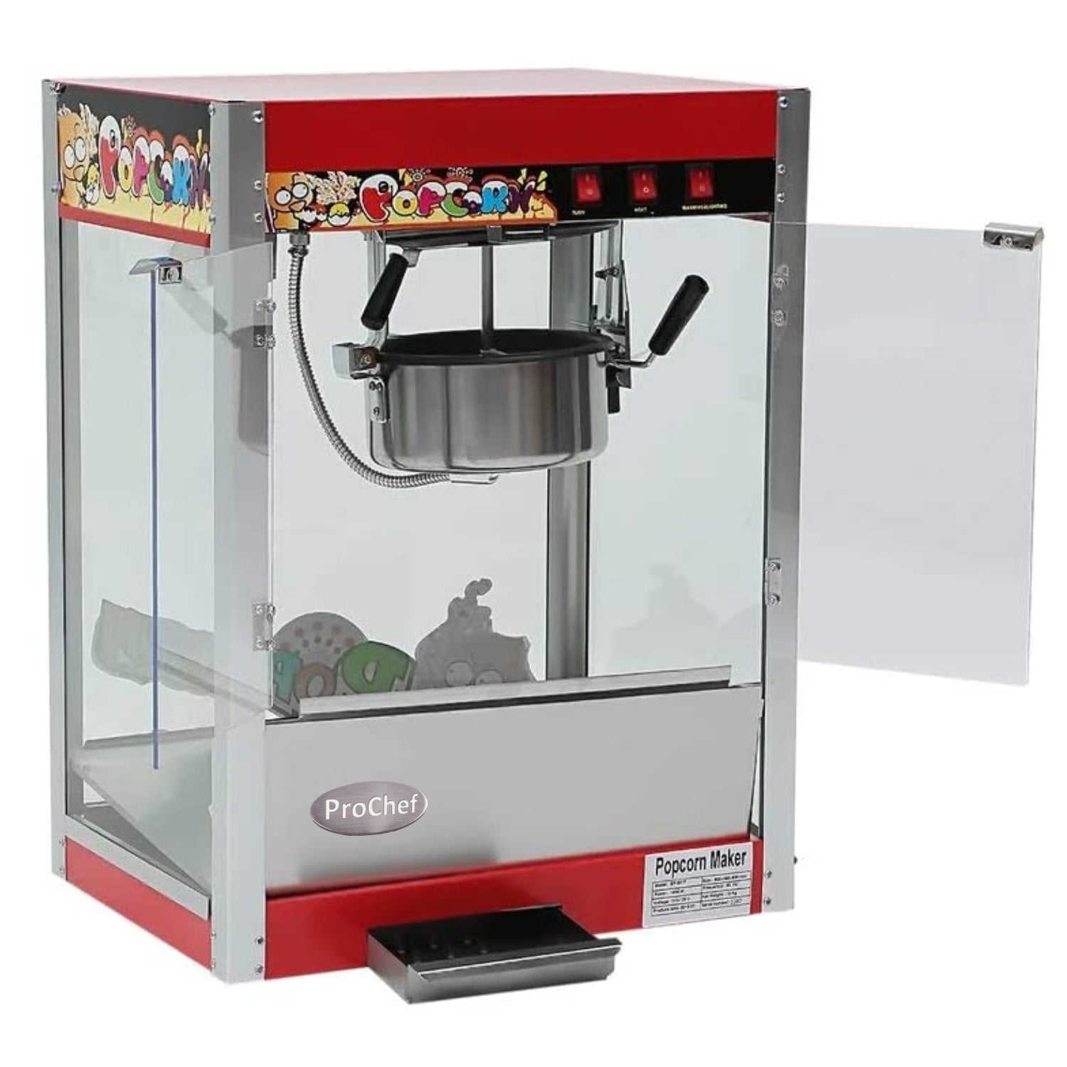 MAQUINA CABRITAS PROCHEF 801 1400 WATTS O POP CORN - 4