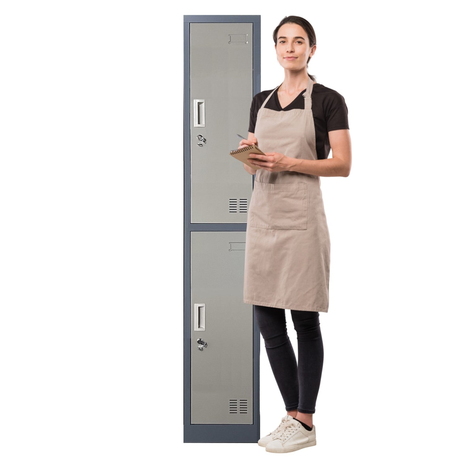 LOCKER PROCHEF ACERO 2 PUERTAS GRIS CASILLERO METALICO 1 CUERPO - 2