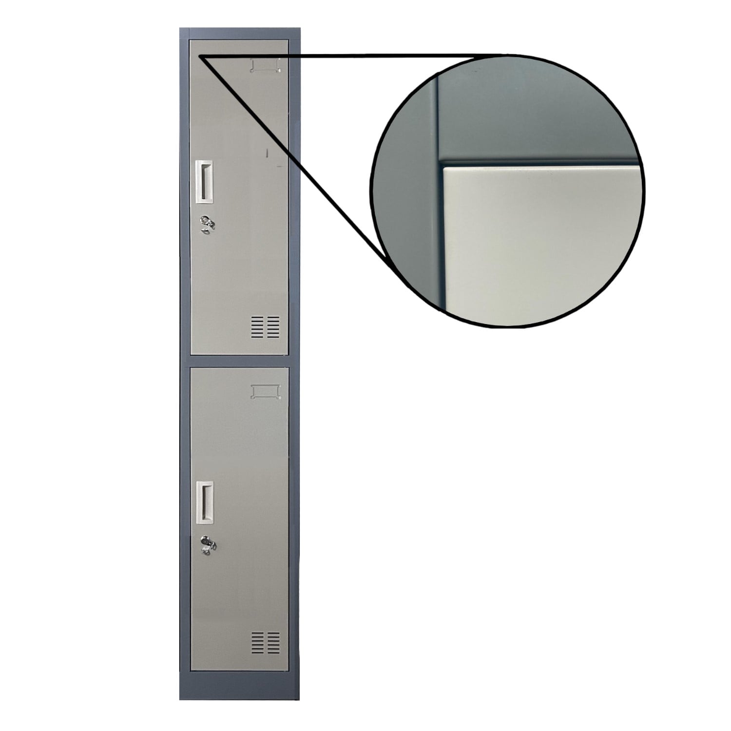 LOCKER PROCHEF ACERO 2 PUERTAS GRIS CASILLERO METALICO 1 CUERPO - 5
