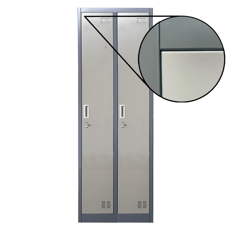 LOCKER PROCHEF ACERO 2 PUERTAS GRIS CASILLERO METALICO 2 CUERPOS - 5