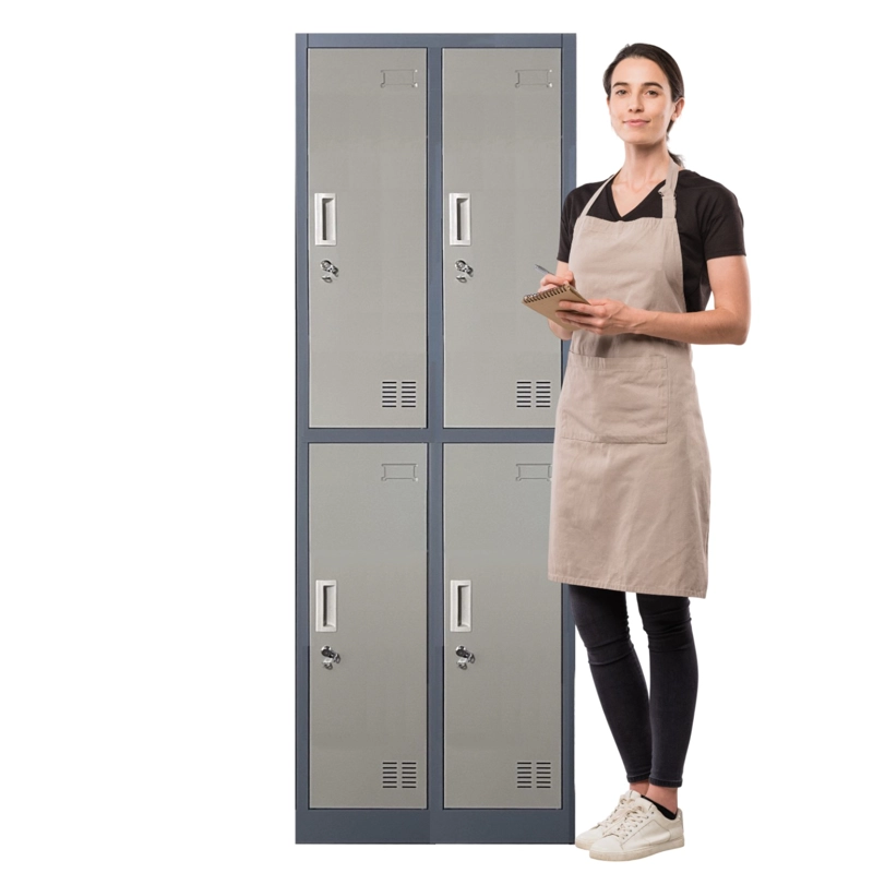 LOCKER CASILLERO METALICO 2 CUERPOS 4 PUERTAS - 2