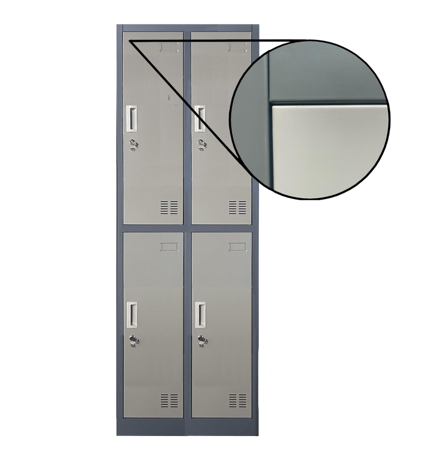 LOCKER CASILLERO METALICO 2 CUERPOS 4 PUERTAS - 5