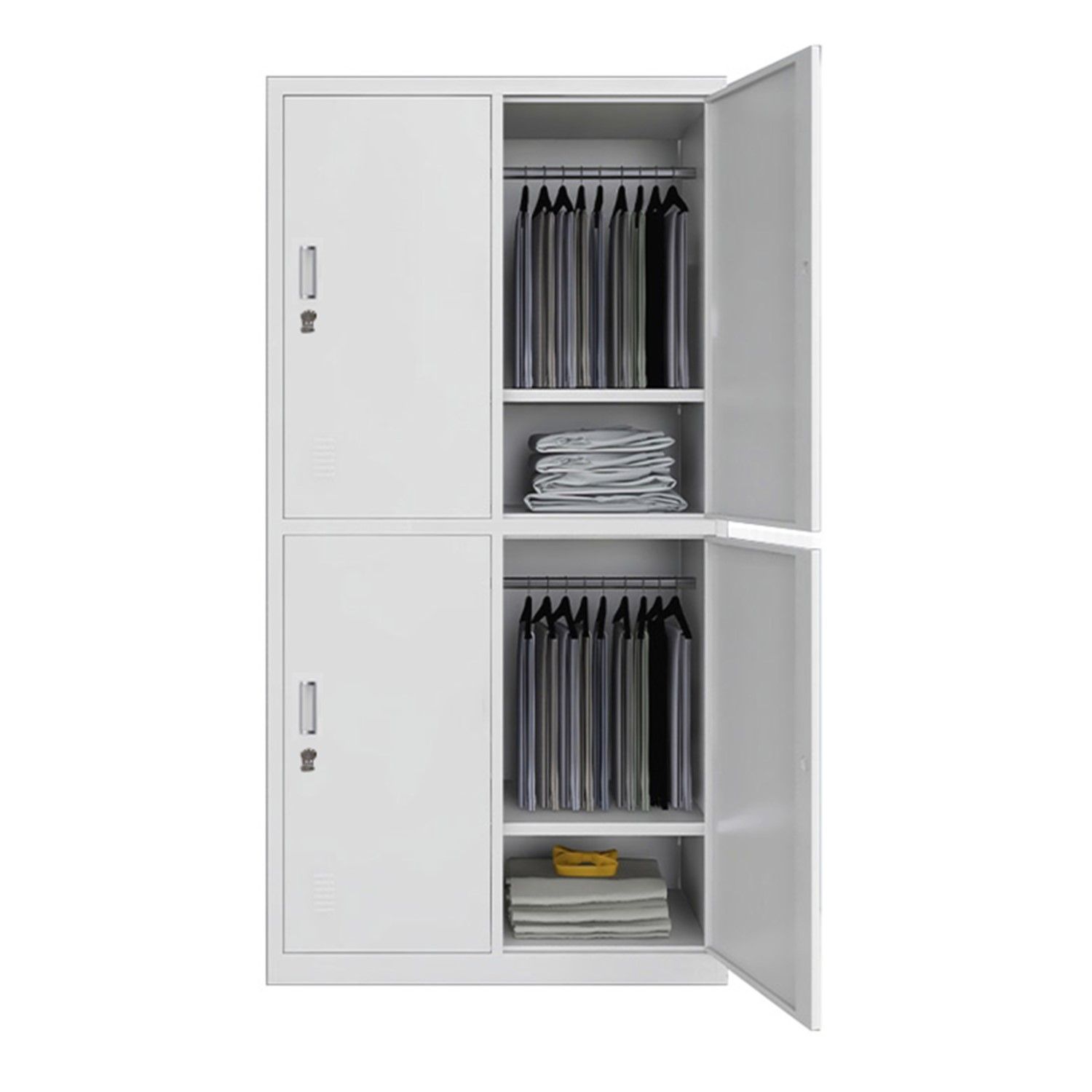 LOCKER CASILLERO METALICO 2 CUERPOS 4 PUERTAS - 7