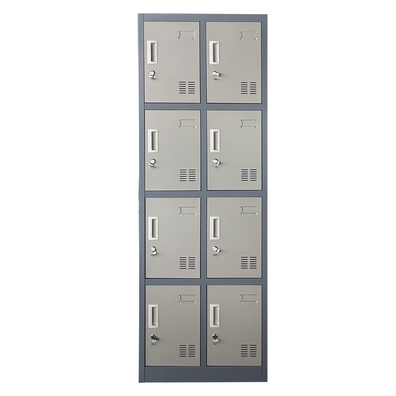 LOCKER PROCHEF ACERO 8 PUERTAS GRIS CASILLERO METALICO 2 CUERPOS - 1