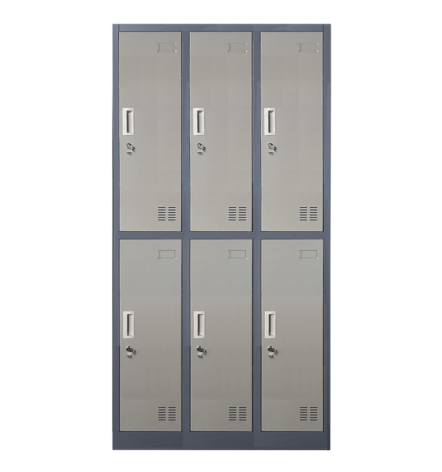 LOCKER PROCHEF ACERO 6 PUERTAS GRIS CASILLERO METALICO 3 CUERPOS - 1