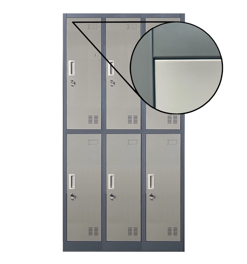 LOCKER PROCHEF ACERO 6 PUERTAS GRIS CASILLERO METALICO 3 CUERPOS - 5