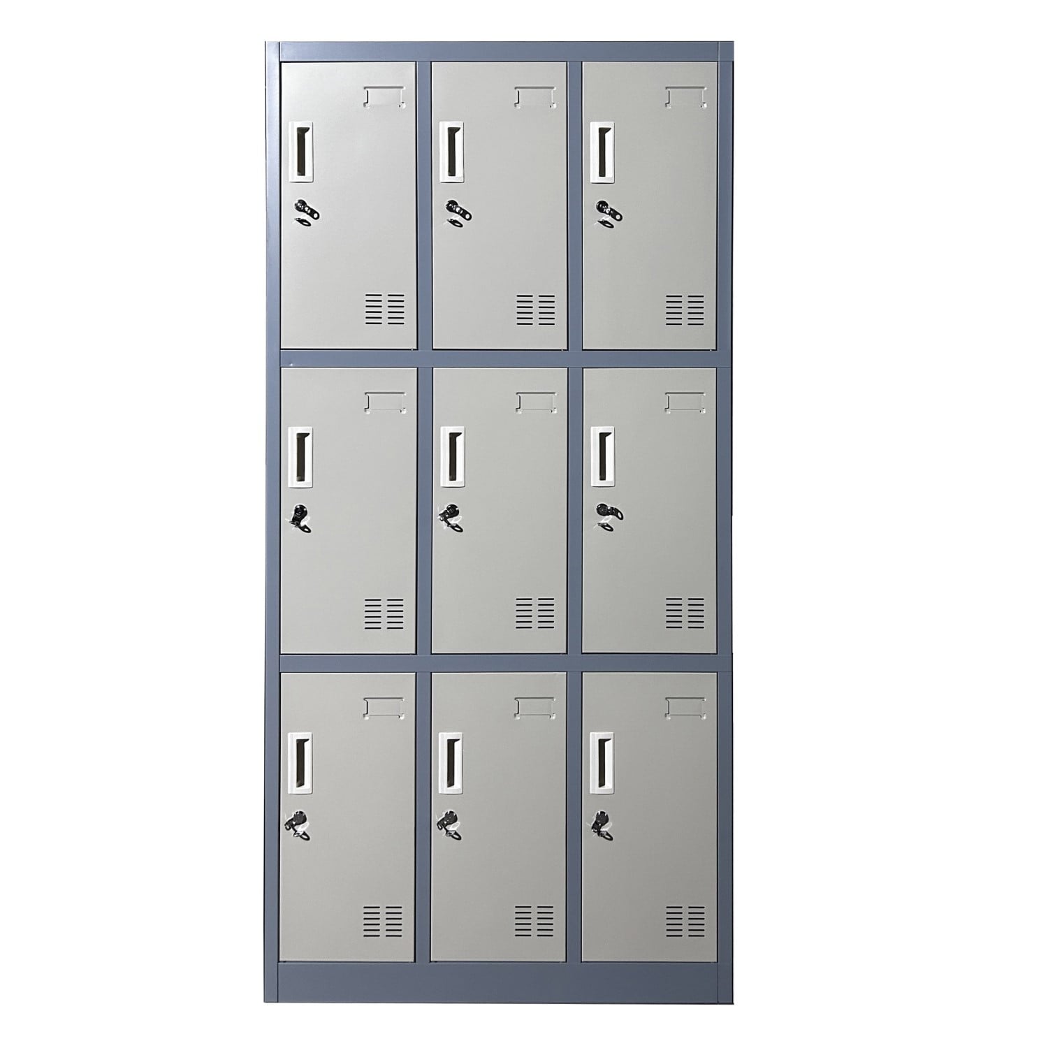 LOCKER CASILLERO METALICO 3 CUERPOS 9 PUERTAS - 1