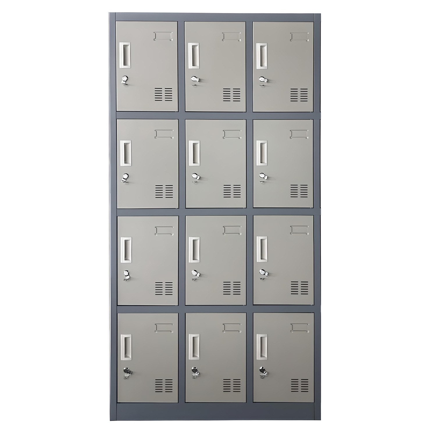 LOCKER PROCHEF ACERO 12 PUERTAS GRIS CASILLERO METALICO 3 CUERPOS - 1