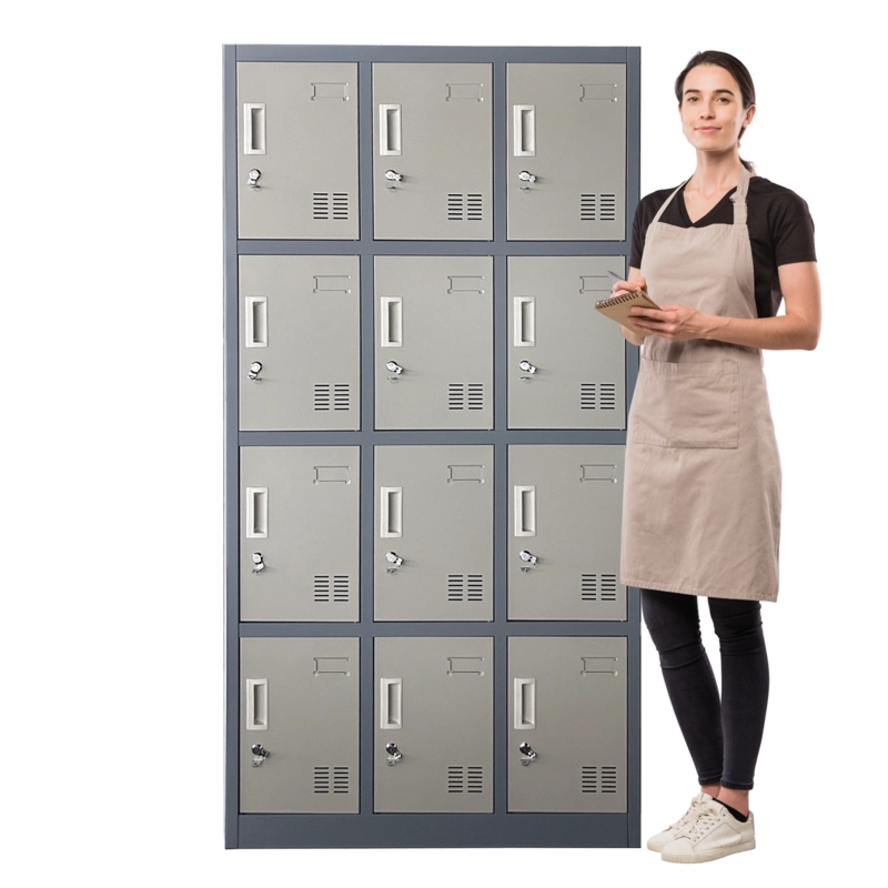 LOCKER PROCHEF ACERO 12 PUERTAS GRIS CASILLERO METALICO 3 CUERPOS - 2