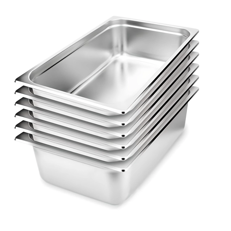 DEPOSITO GASTRONOMICO GN 1/1 X 150 MM ACERO INOX. PACK 6 UN. - 1