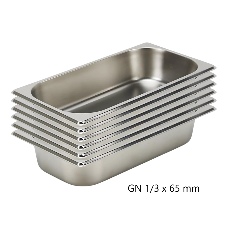 DEPOSITO GASTRONOMICO GN 1/3 X 65 MM ACERO INOX. PACK 6 UN. - 5