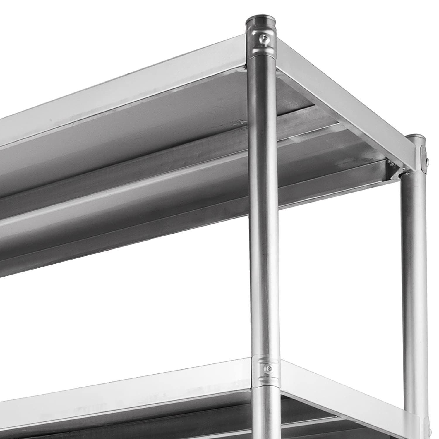 ESTANTE 4 BANDEJAS LISAS. 90X50X180 CM. ACERO INOXIDABLE - 8