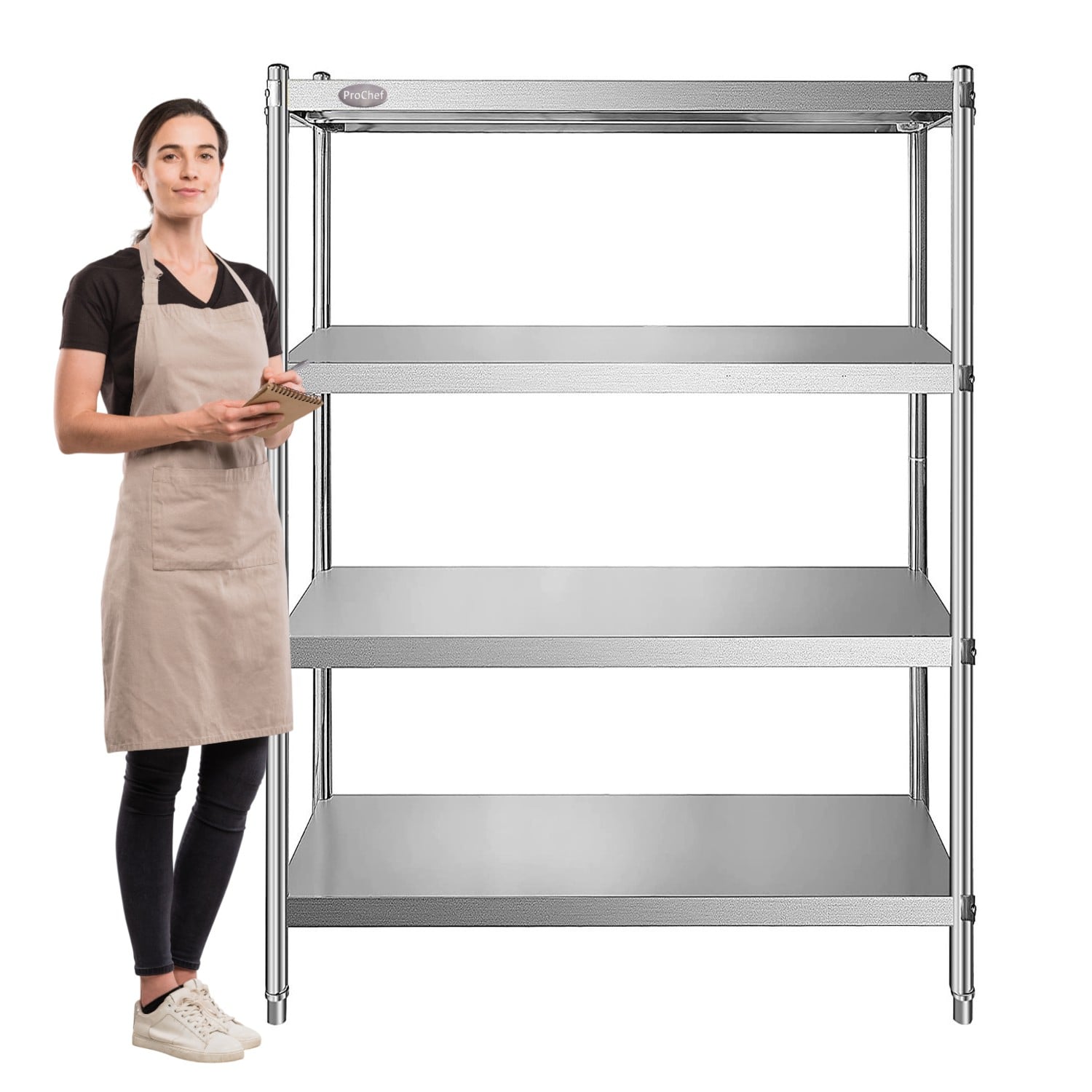 ESTANTE 4 BANDEJAS LISAS 120X50X180 CM. ACERO INOX - 2