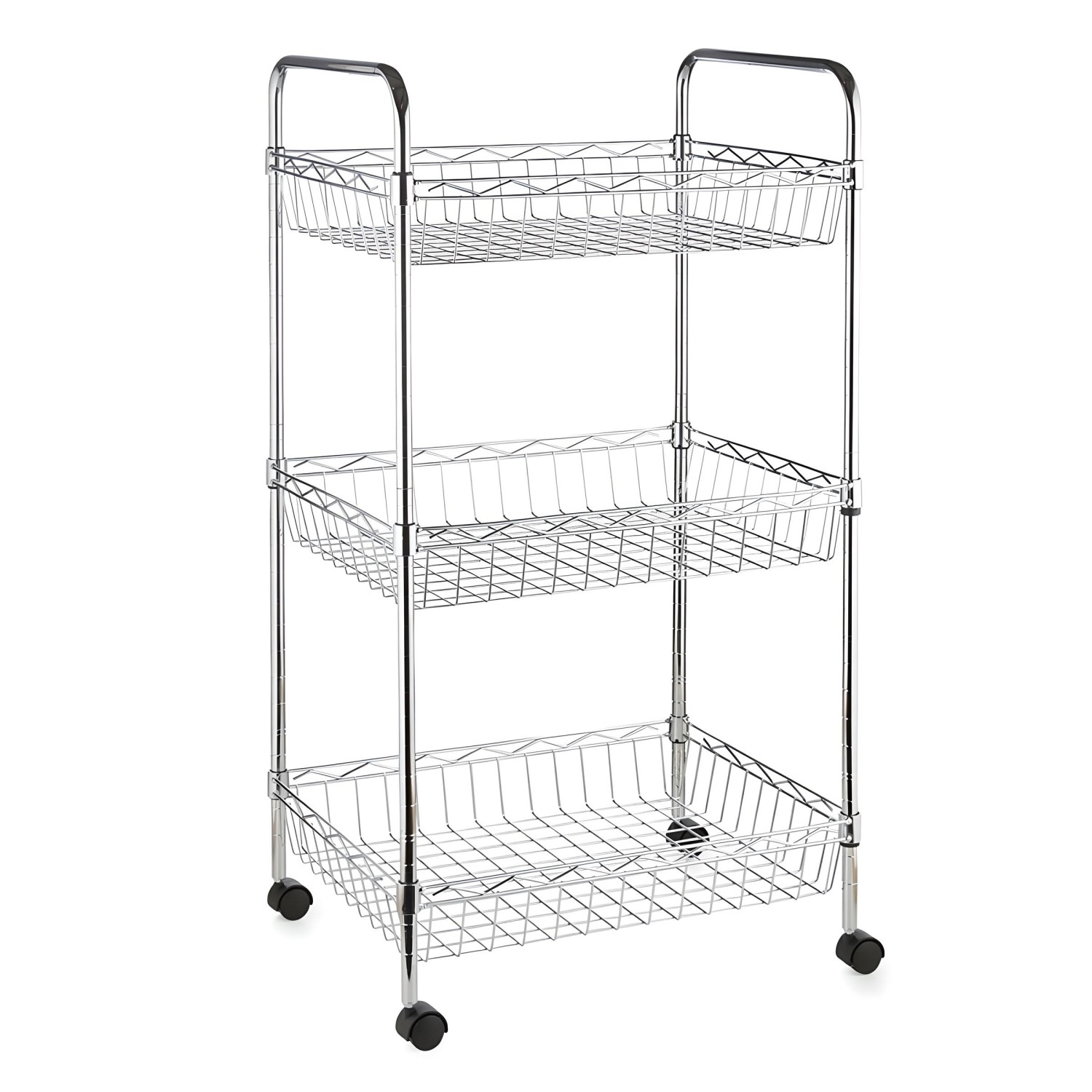 CARRO PROCHEF MULTIUSO 45 X 35 X 85 CM ACERO CROMADO 3 CANASTOS 120 KG - 2