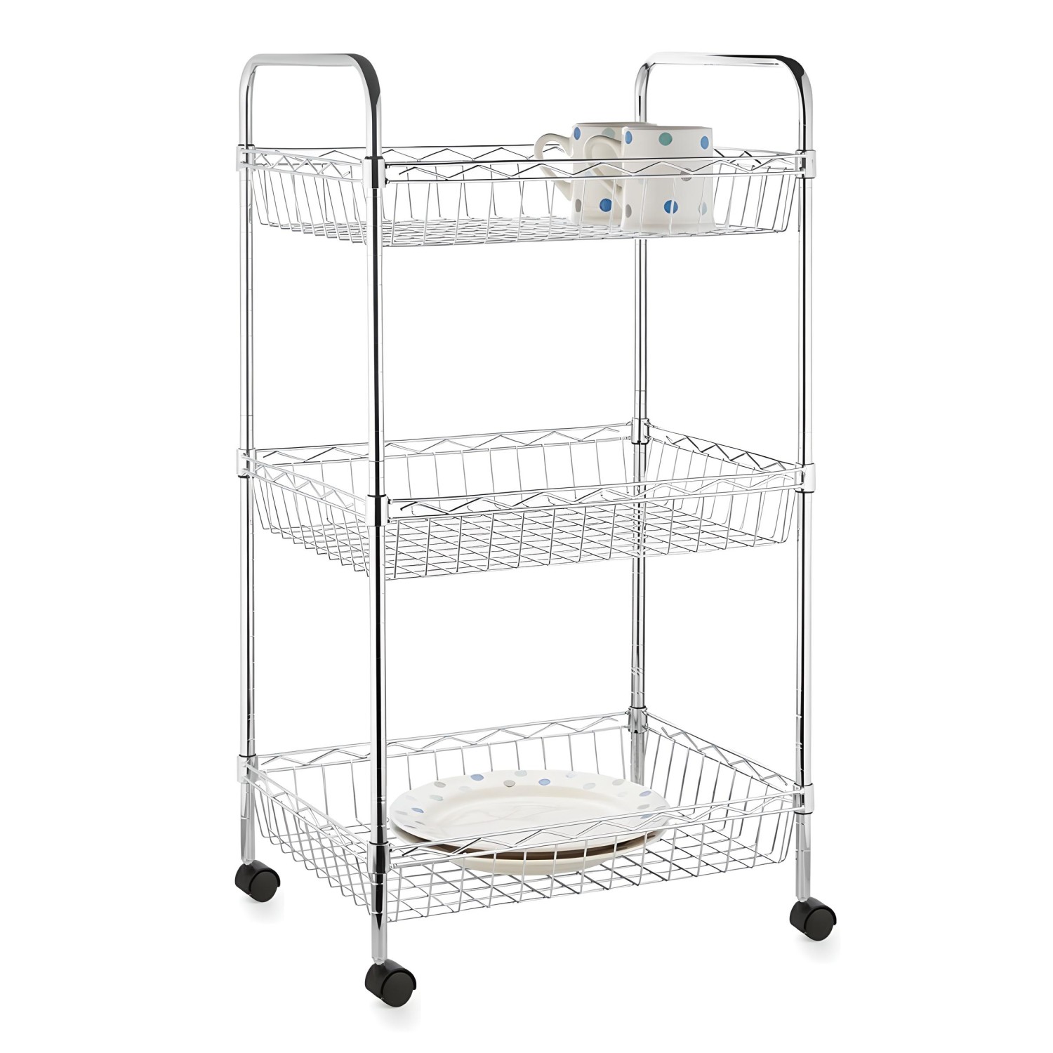 CARRO PROCHEF MULTIUSO 45 X 35 X 85 CM ACERO CROMADO 3 CANASTOS 120 KG - 3