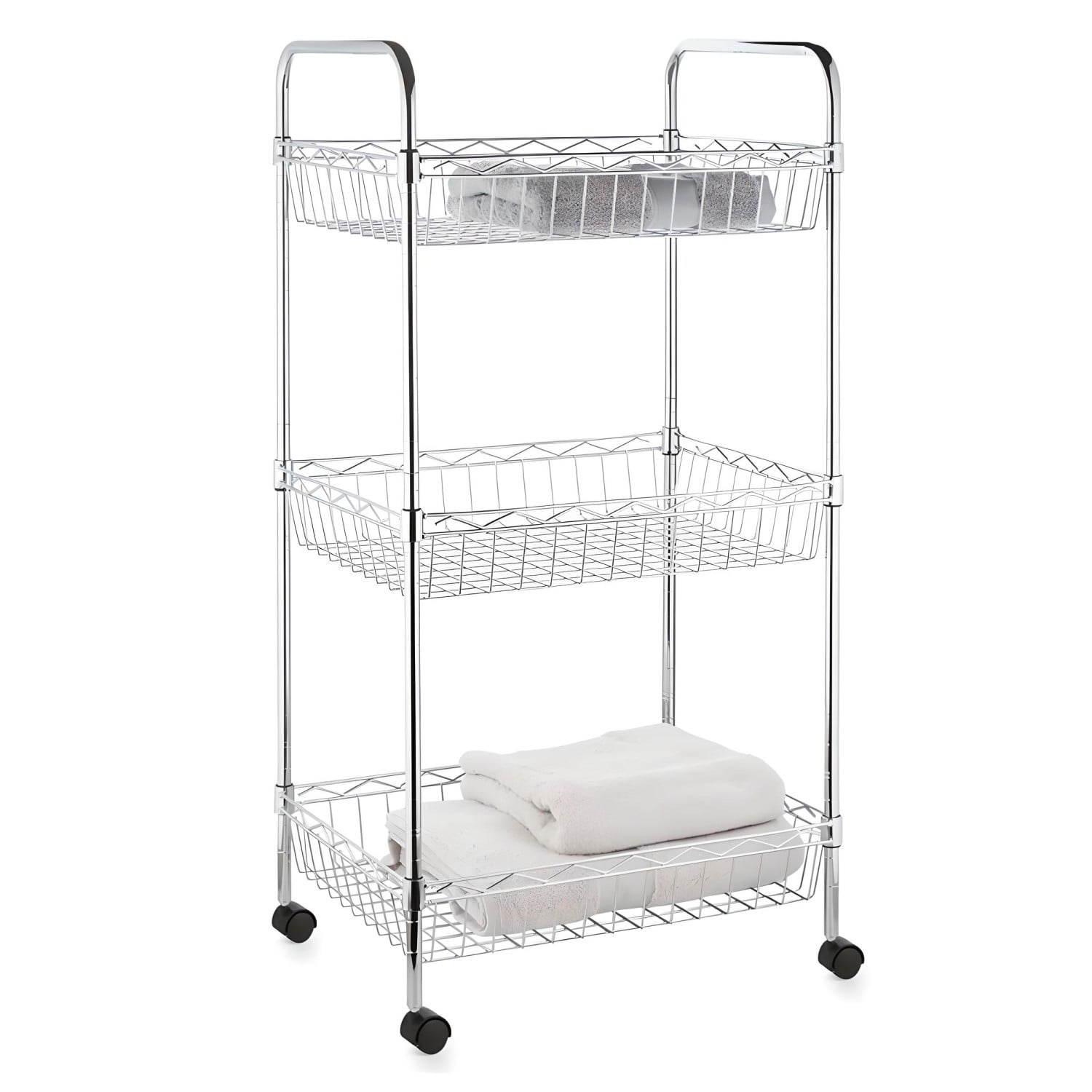 CARRO PROCHEF MULTIUSO 45 X 35 X 85 CM ACERO CROMADO 3 CANASTOS 120 KG - 4