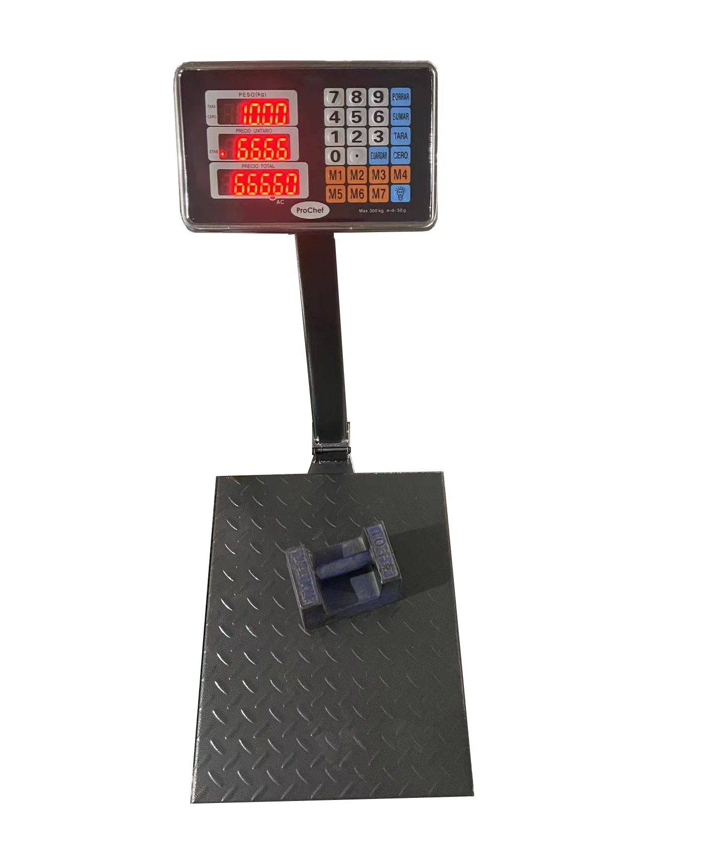 PESA DIGITAL PROCHEF 300 KG DE PLATAFORMA 50X40 CM. BATERIA - 3