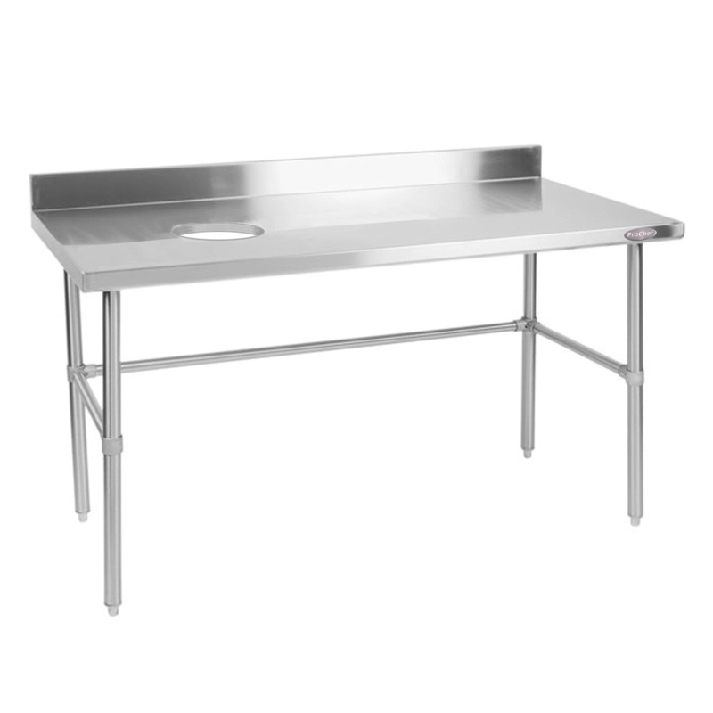 MESON MURAL ACERO INOXIDABLE 150X60 CM CON DESCONCHE - 1
