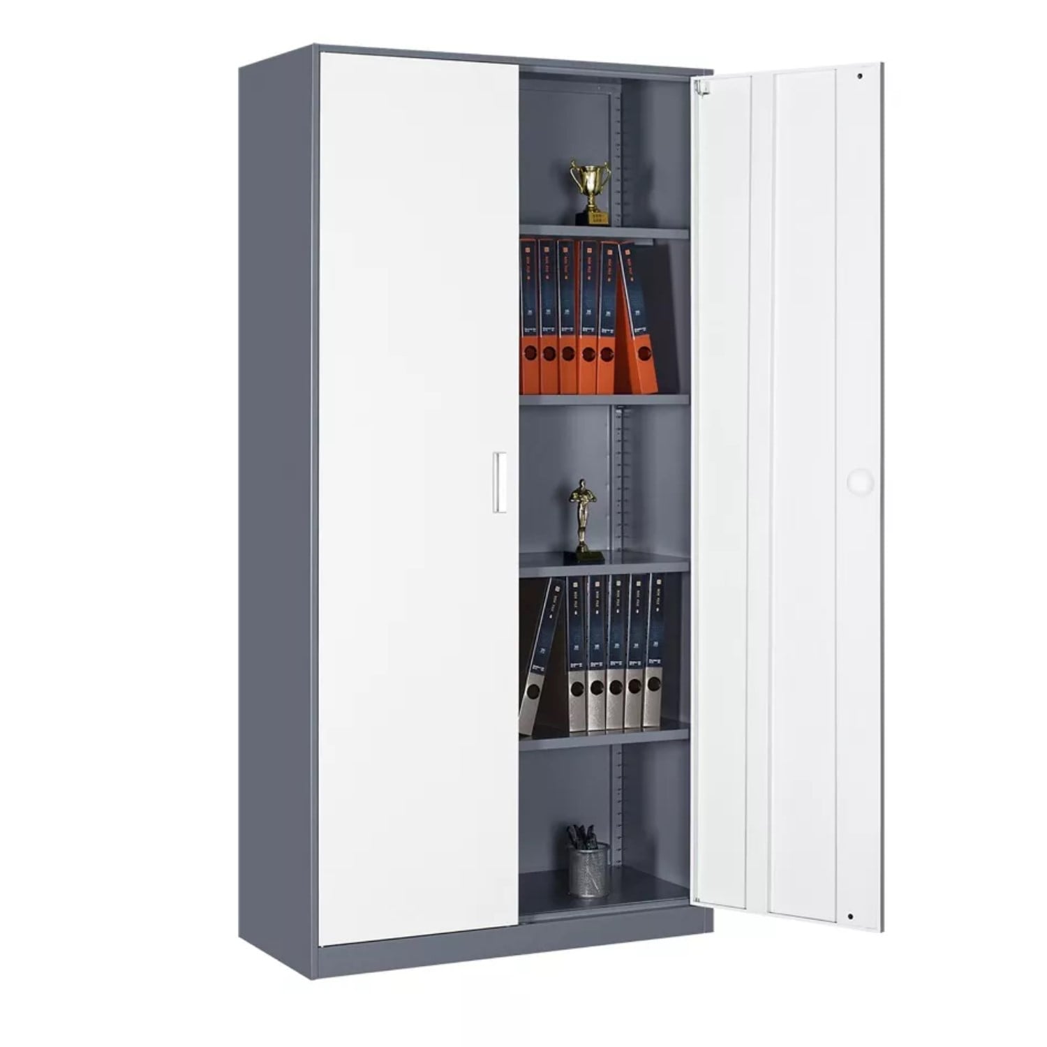 ARMARIO PROCHEF 90X40X185 CM 2 CUERPOS 2 PUERTAS BAND HORIZ ACERO - 1