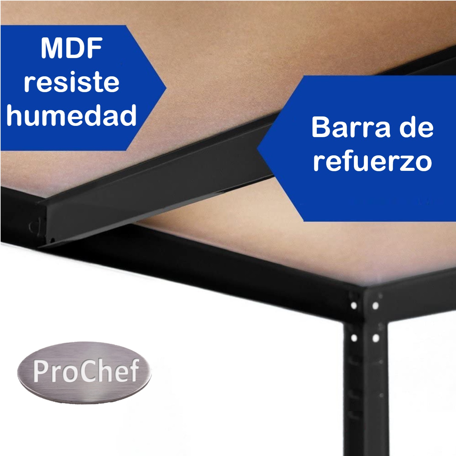 ESTANTE ACERO PINTADO 120X45X180 CM 5 BAND. 1250 KG - 6