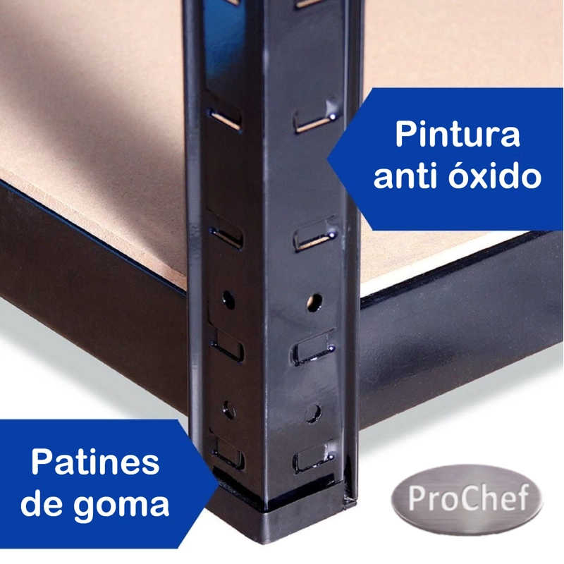 ESTANTE ACERO PINTADO 120X45X180 CM 5 BAND. 1250 KG - 7