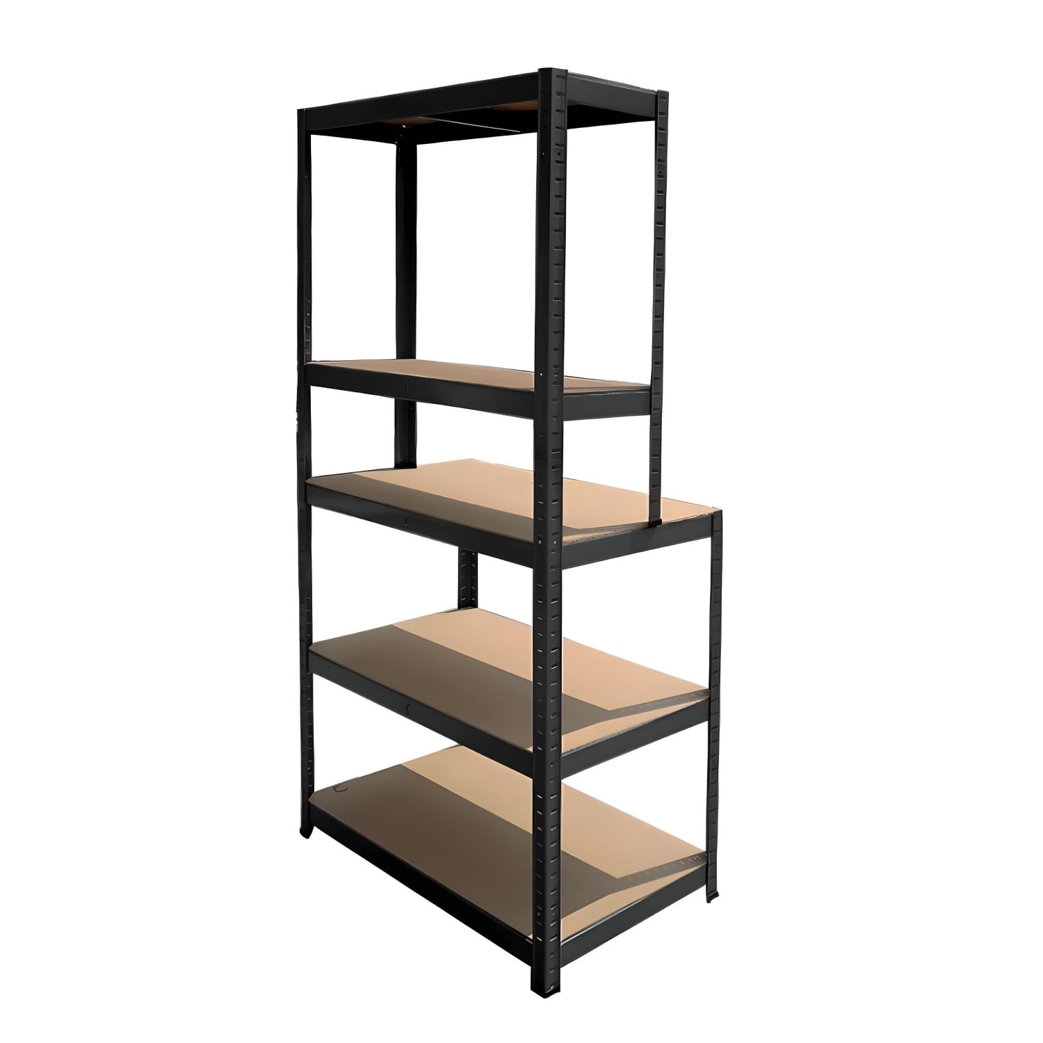 MESA DE TRABAJO CON REPISAS ACERO NEGRO 100X60X180 CM. - 3