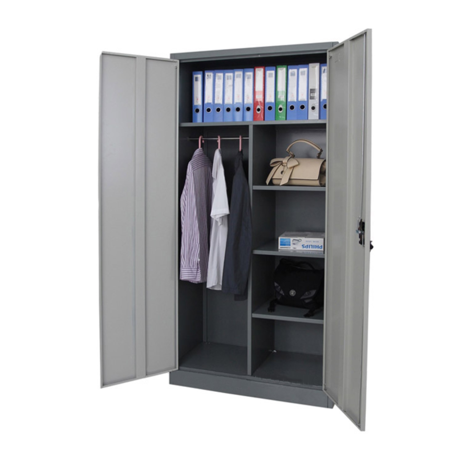 ARMARIO PROCHEF 90X40X185 CM. 6 ESPACIOS. 2 CUERPOS 2 PUERTAS ACERO - 5