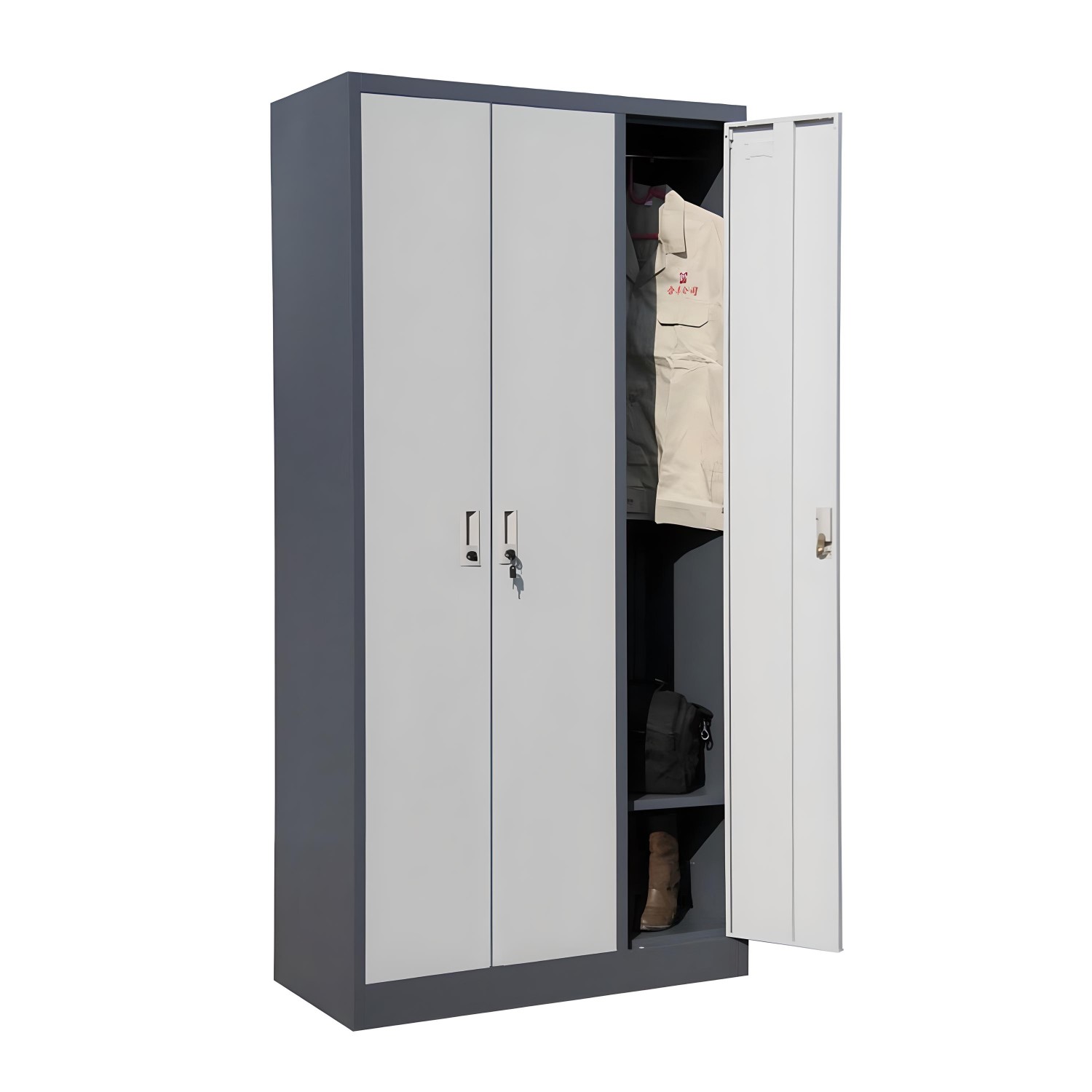 ARMARIO PROCHEF 90X40X185 CM 7 ESPACIOS 2 CUERPOS 3 PUERTAS ACERO - 1