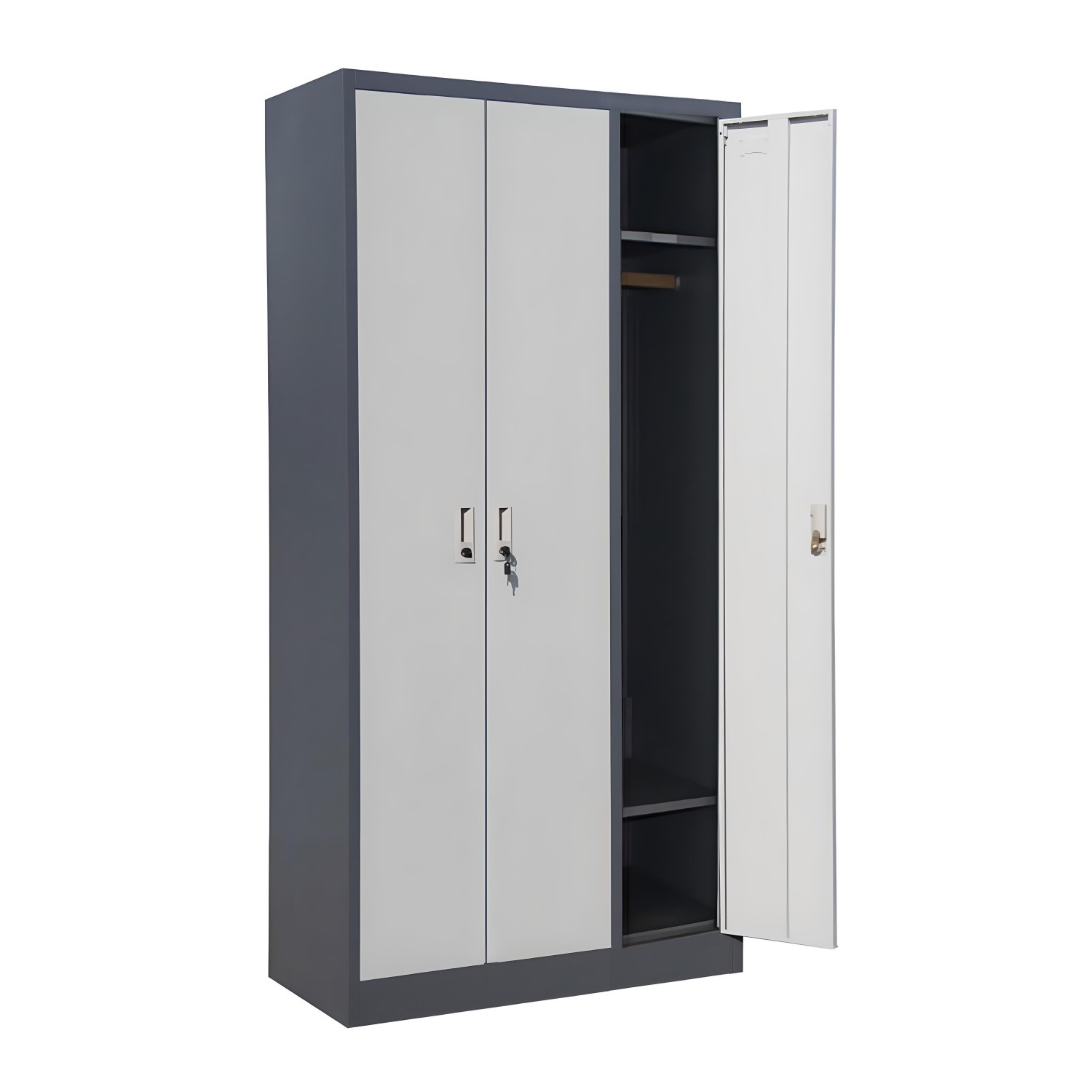 ARMARIO PROCHEF 90X40X185 CM 7 ESPACIOS 2 CUERPOS 3 PUERTAS ACERO - 3