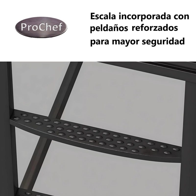 CAMAROTE UNA PLAZA ACERO 90X200 CM NEGRO - 4