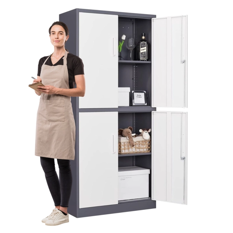 ARMARIO PROCHEF 90X40X185 CM 2 CUERPOS 4 PUERTAS 3 BANDEJAS ACERO - 2