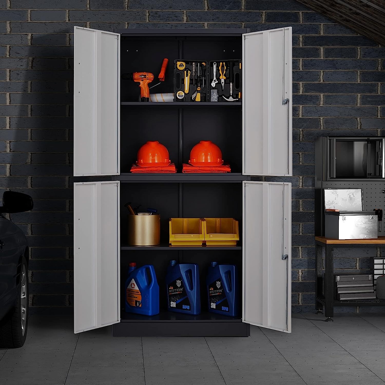 ARMARIO PROCHEF 90X40X185 CM 2 CUERPOS 4 PUERTAS 3 BANDEJAS ACERO - 6