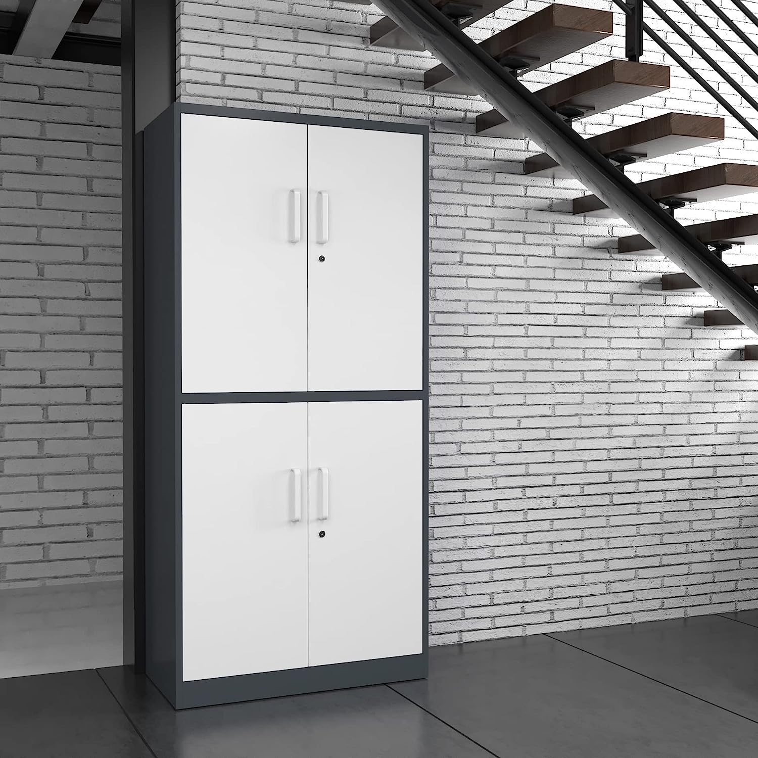 ARMARIO PROCHEF 90X40X185 CM 2 CUERPOS 4 PUERTAS 3 BANDEJAS ACERO - 9