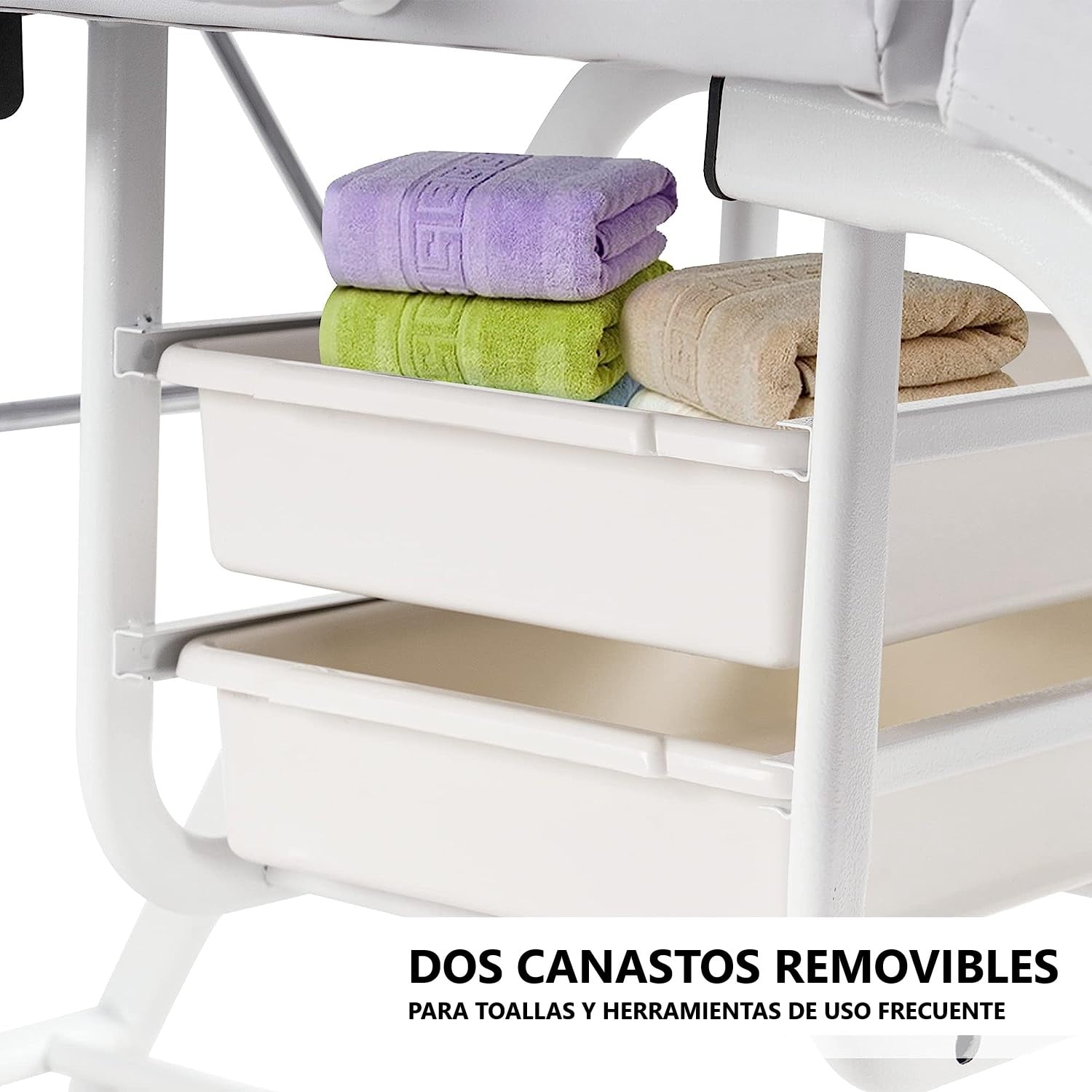 CAMILLA DE MASAJE PROCHEF 60 CM X 29 CM RECLINABLE CON BANDEJAS INFERIORES - 4