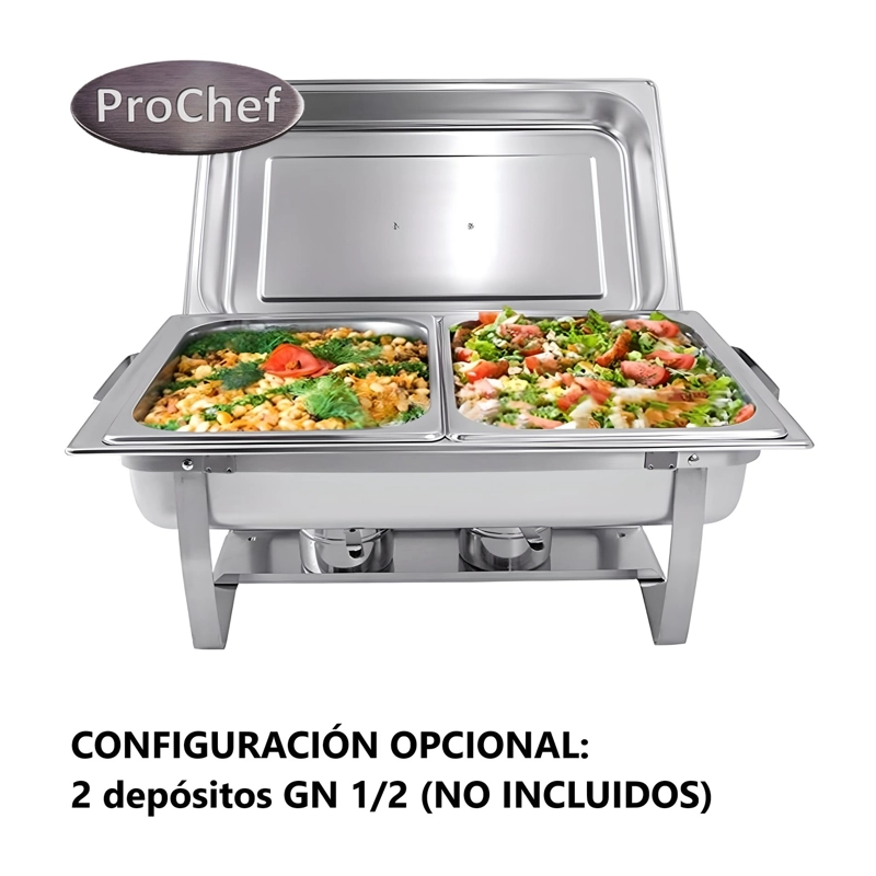 CHAFER ACERO INOXIDABLE 9 LITROS GN 1/1 - 8