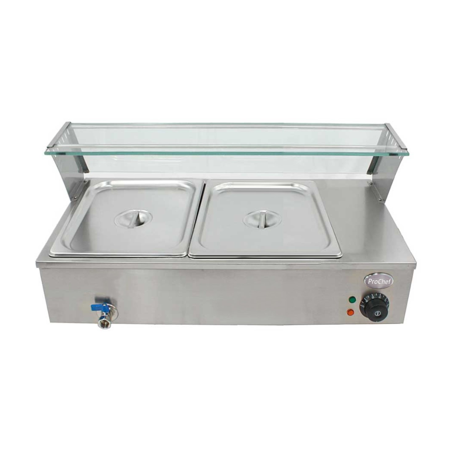 VITRINA PROCHEF CALOR BAÑO MARIA SOBREMESA 2 X GN 1/2 - 2