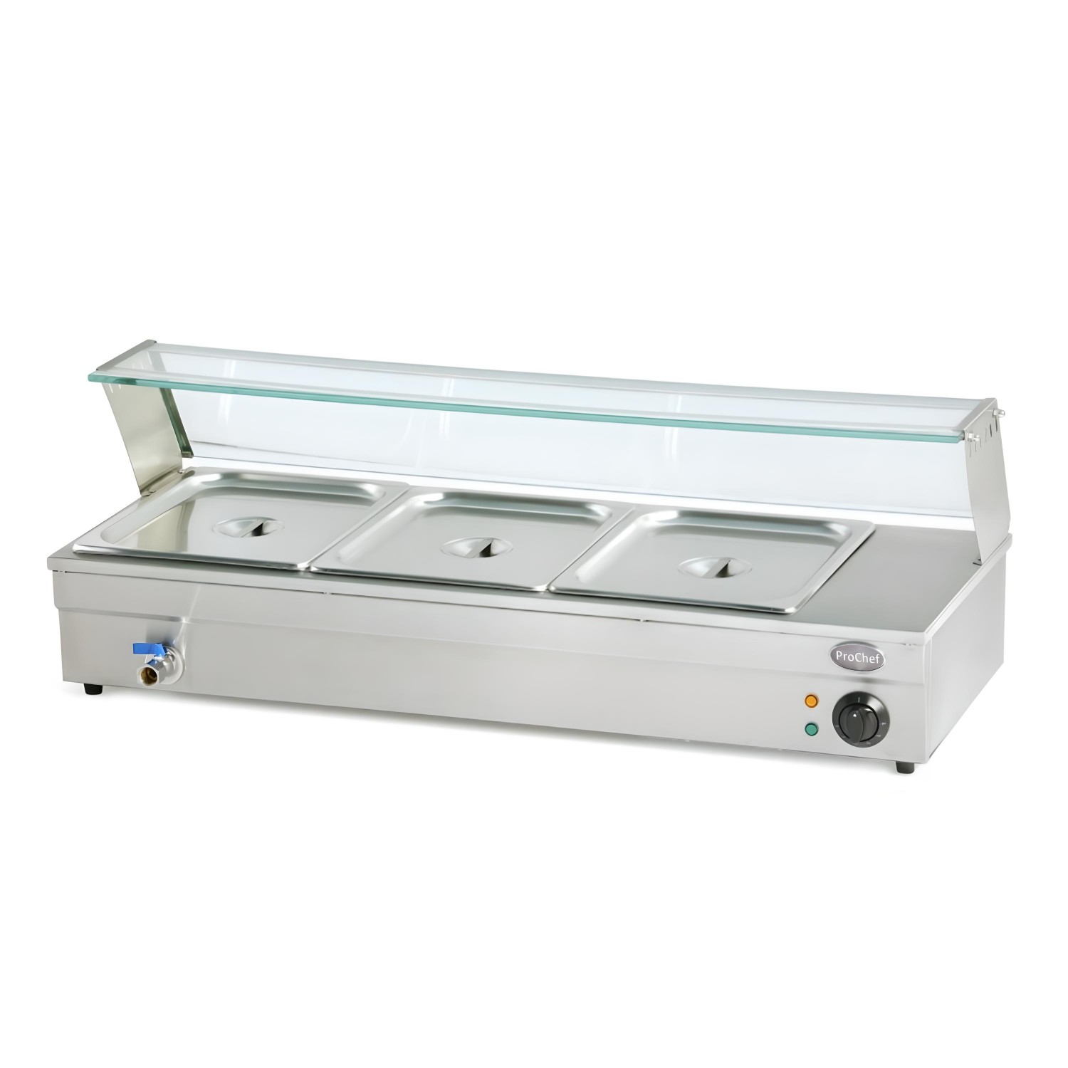 VITRINA PROCHEF CALOR BAÑO MARIA SOBREMESA 3 X GN 1/2 - 9