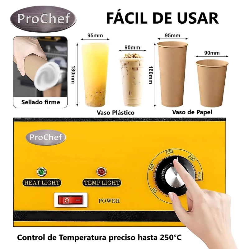 SELLADORA DE VASOS PLASTICOS 90 A 95 MM DIAMETRO - 3
