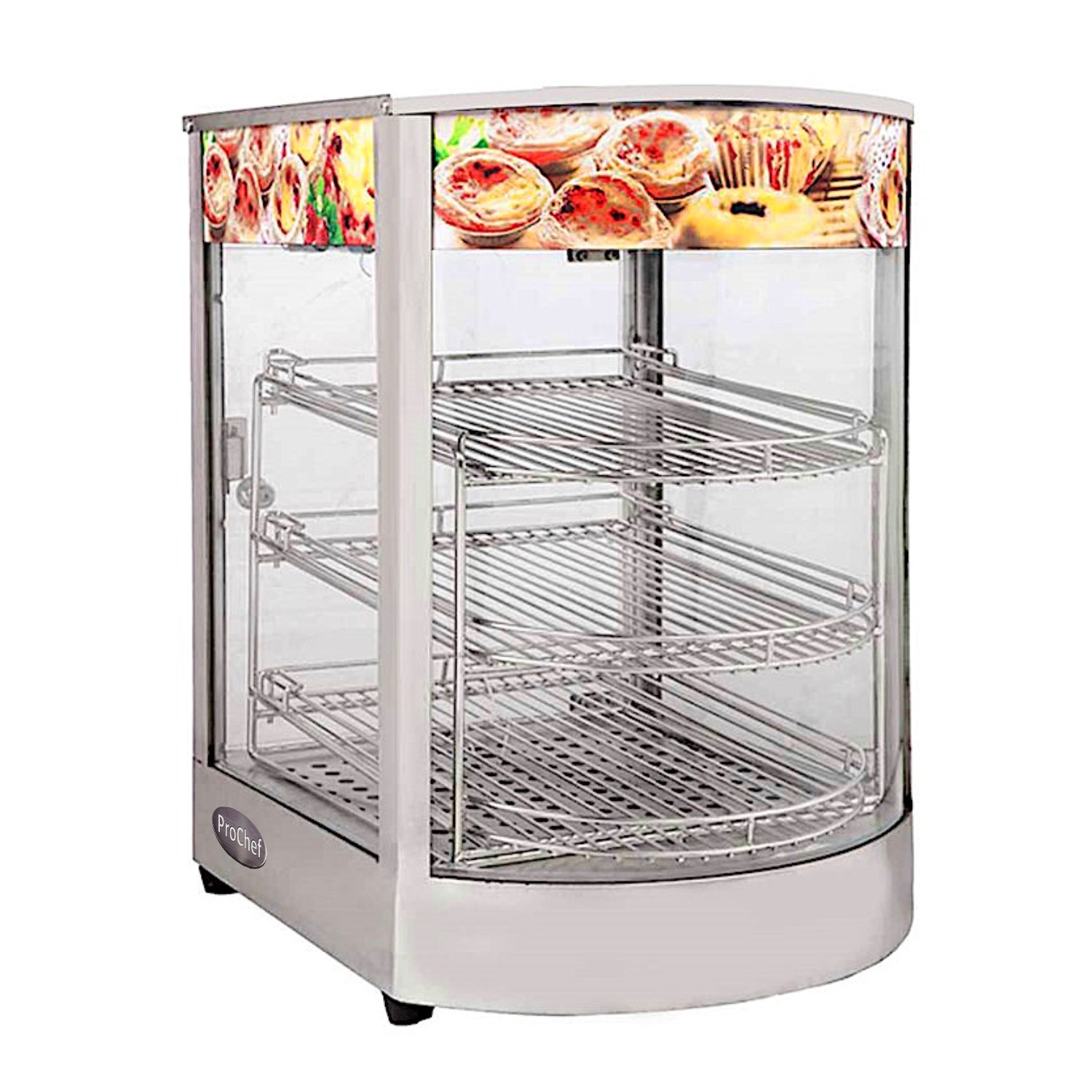 VITRINA PROCHEF ET-LD-1P ACERO INOXIDABLE 35 CM CALOR SOBREMESA - 9