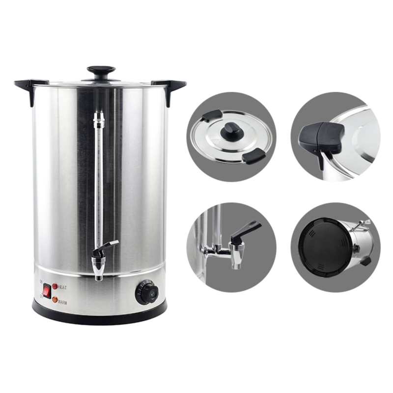 HERVIDOR INDUSTRIAL 15 LT. DOBLE CAPA ACERO INOX. - 2
