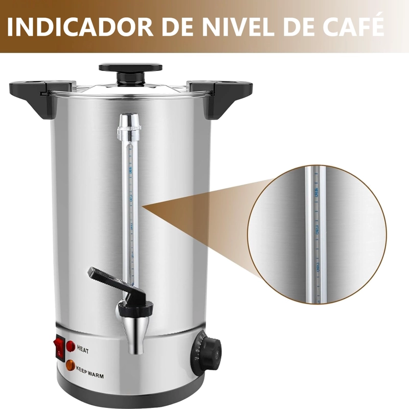 HERVIDOR PERCOLADOR INDUSTRIAL 8 LT DOBLE CAPA ACERO INOX - 3