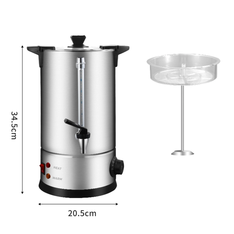 HERVIDOR PERCOLADOR INDUSTRIAL 8 LT DOBLE CAPA ACERO INOX - 7