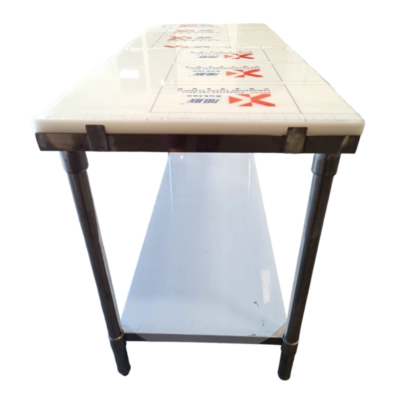 MESON DE CORTE 150X60 CM. ACERO INOX. CUBIERTA 25 MM. - 3