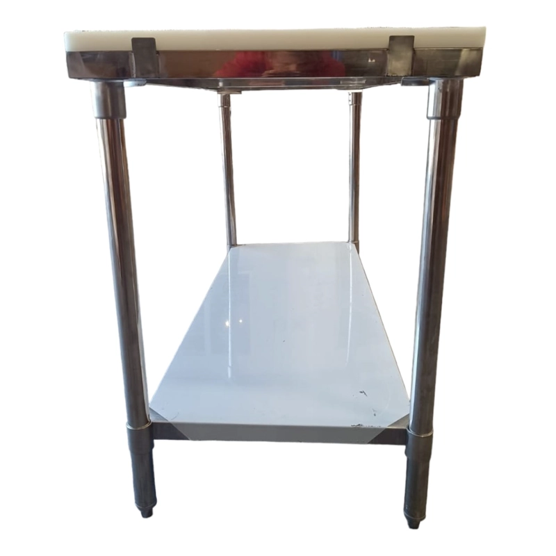 MESON DE CORTE 150X60 CM. ACERO INOX. CUBIERTA 25 MM. - 4