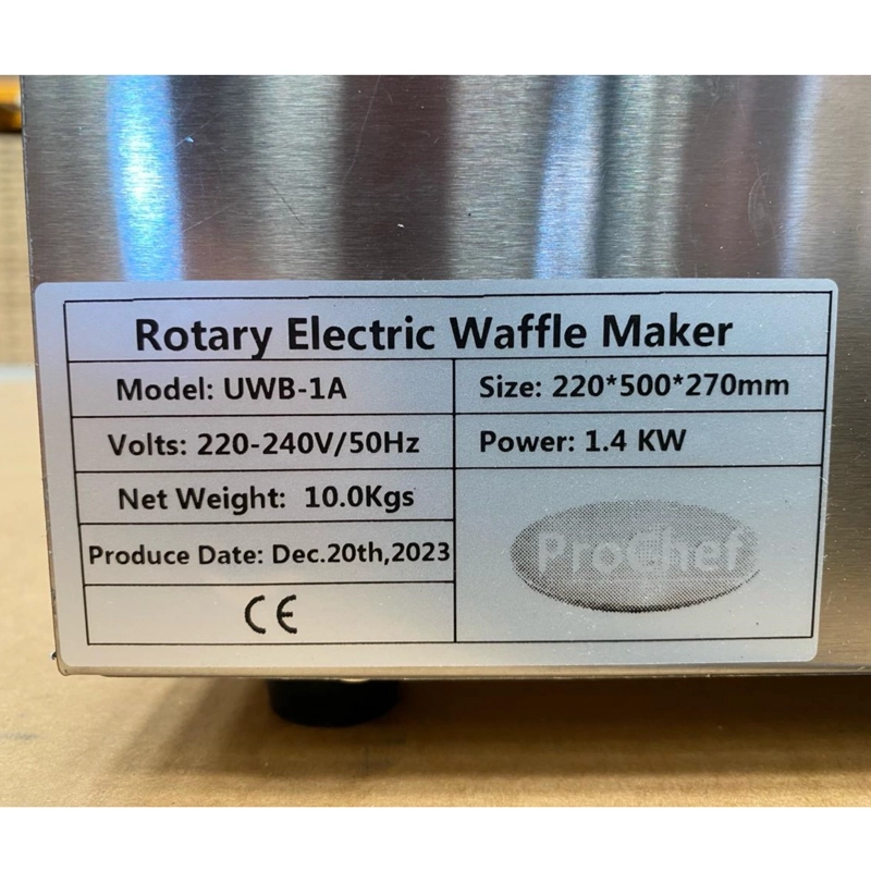 WAFLERA ELECTRICA PROFESIONAL ACERO INOXIDABLE UWB-1A - 6