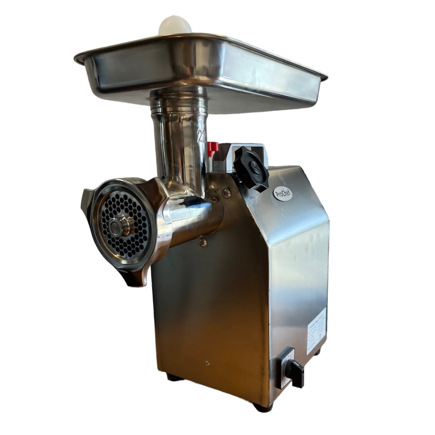 MOLEDORA CARNE PROCHEF 220 KG/HORA ACERO INOXIDABLE 900 WATTS INDUSTRIALREVERSA - 1
