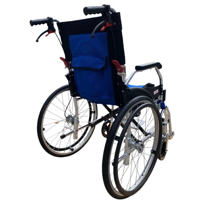 SILLA PROCHEF RUEDAS ALUMINIO ULTRA LIVIANO ARO 20 AZUL - 2