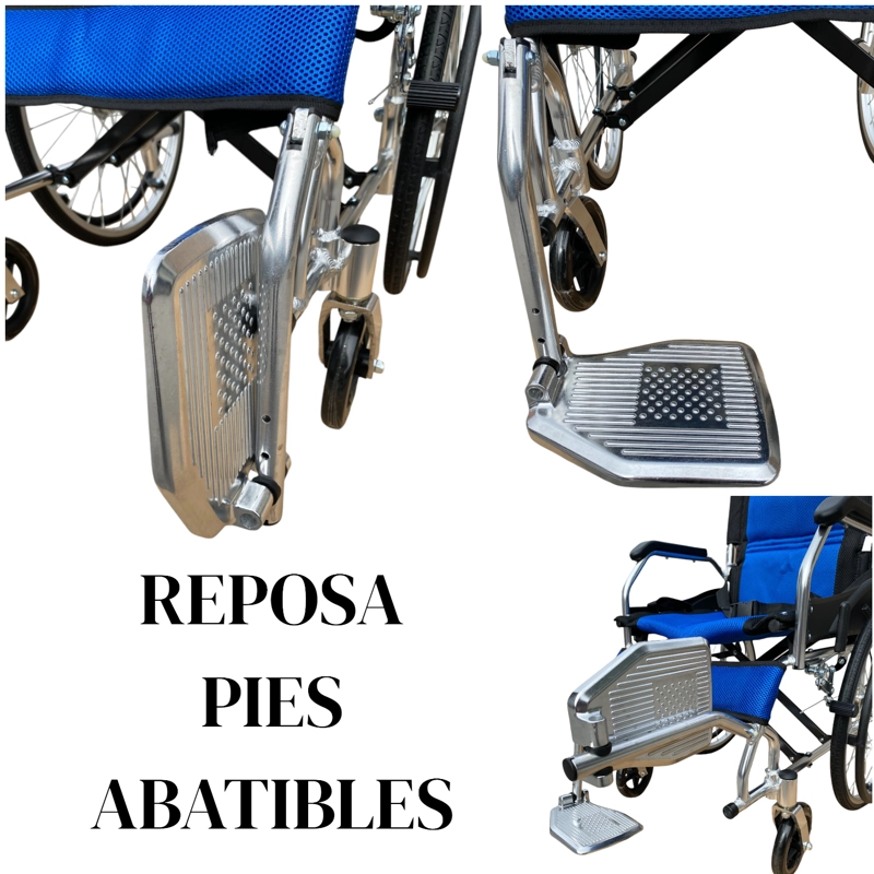 SILLA PROCHEF RUEDAS ALUMINIO ULTRA LIVIANO ARO 20 AZUL - 5
